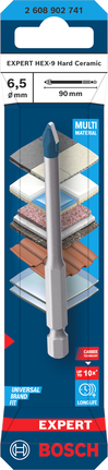 Bosch EXPERT HEX-9 경질 세라믹 드릴 비트 6.5 x 90 mm.